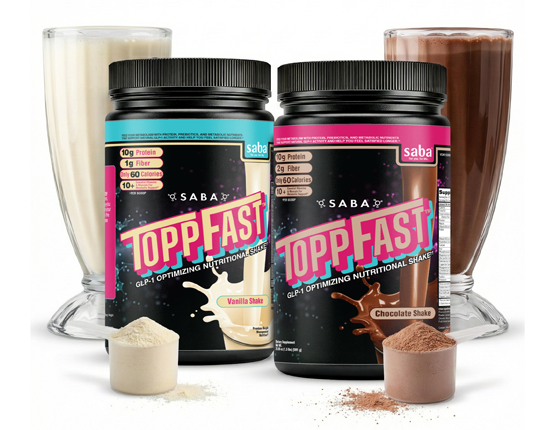 Saba ToppFAST Chocolate and Vanilla protein shakes